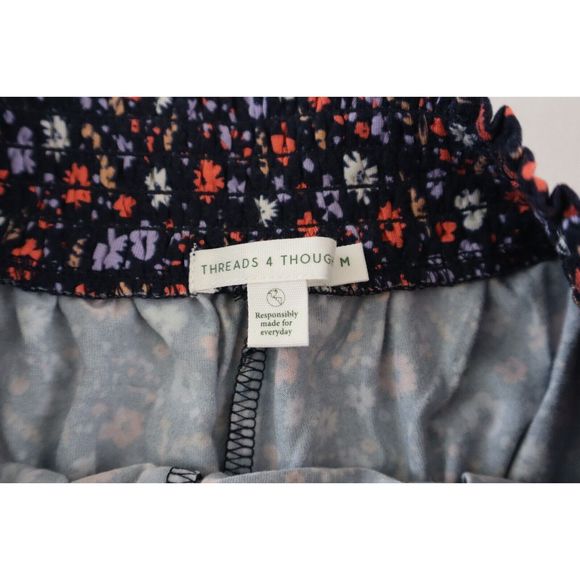 Threads 4 Thought TWA1752 Women's Sz M Navy Multi Floral Print Gwyneth Shorts - Picture 4 of 7